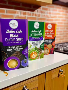 【3 BOXES BUNDLE | 45 SACHETS】Munif Hijjaz Better Cafe Arabic Gum Premix Coffee 450g x 3 Box