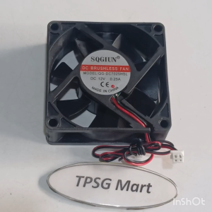 Quạt 7Cm dày 2.5Cm điện áp DC 12V - 0.25A / Loại 2 dây đầu 2 Pin (5.5mm x 4.0mm) NEW