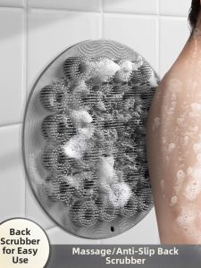 Wall Mountable Back Scrubber for Bathing
