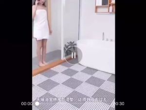 30*30cm Anti Slip Splicing PVC Bathroom Toilet Kitchen Floor Non Slip Mat Toilet Joint Mat Rug Bilik Mandi Tikar Lantai