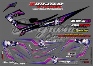 (COD) Lis sticker striping stiker variasi Satria Fu facelift UV tranfaranfu facelift anime