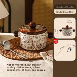 SHELI | High-Temperature Resistant Food-Grade Ceramic Oil Canister