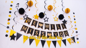 Dây Cờ Trang Trí Tiệc Chia Tay Welcome Home We Will Miss You – Farewell Party Decor Family Reunion Banner HPNI64