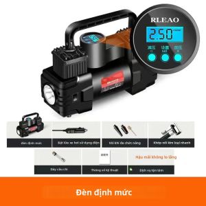 Máy Nén Khí Mini 12V Hai Xi Lanh 150PSI Bơm Lốp Xe Hơi Công Suất Lớn Tích Hợp Đèn LED Dụng Cụ Bơm Hơi Cầm Tay Tự Động