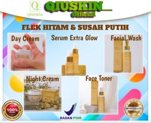 QIUSKIN QUALITY SKINCARE PERAWATAN WAJAH MENGATASI JERAWAT MENCERAHKAN KULIT (BPOM)
