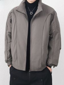 HENGYUANXIANG | แจ็คเก็ตขนเป็ดหนาสำหรับผู้ชาย ทรงปกติ ปกตั้ง ขนเป็ดขาว 90% อบอุ่น ฤดูหนาว 2025 ใหม่ เสื้อคลุมกันหนาวแบบลำลอง