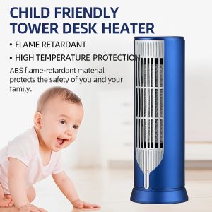 500W/1000W Mini PTC Electric Heater Fan Desktop Warm Air Blower For Home Office Energy Saving Tip-over Protection EU Plug