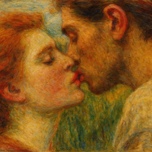 Tranh Nghệ thuật "Nụ Hôn" VIETSMART ART - Sơn dầu 60 x 90cm