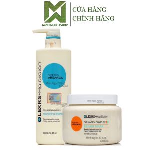 Combo dầu gội kem ủ tóc Olexrs Argan Oil Hair Salon 500ML - 960ML