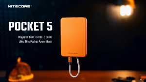 Nitecore POCKET 5 Magnetic Built-in USB-C Cable Ultra Thin Pocket Power Bank (100% Authentic)