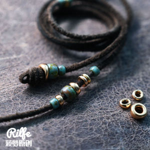 Pineapple Skin Rope across Hanging Rope Tibet Wind Agate High-End Unique Pendant Soft And Rigid Jadeite Necklace for Adults