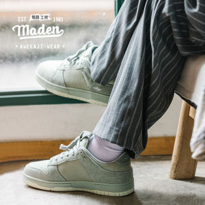 MADEN รองเท้าทำงานผู้ชายสไตล์2024รองเท้าบุรุษมิ้นท์แมมโบ้ทสดใสขนาดเล็กรองเท้าเล่นกีฬากลางแจ้งสตรีทรองเท้าลำลองเล่นกีฬาอินเทรนด์อเนกประสงค์