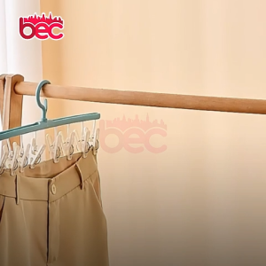 [BEC] Hanger Jepit Celana-Baju 8 in 1 Hemat Ruang & Kokoh