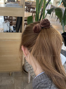 And ~~ 2! Exquisite Workmanship ~ Homemade Handmade Flower Gao Velvet Rose Hair Ring Hair Band