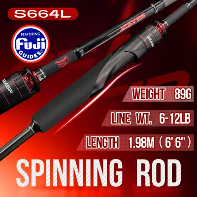 Seasir Salminus 4 Piece travel fishing rod FUJI O Guide force M/MH max drag 6-9kg 1.83-1.98m/6’ -6’6’’feet Lightweight 90-100g Spining&Casting 40T Carbon Fiber 4 sections Heavy Power Seawater/freshwater
