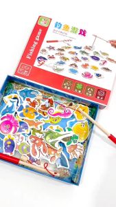 ของเล่นไม้ กระดานตกปลา 32 ชิ้น