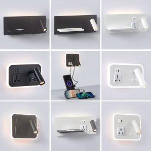 Modern Wireless Charging Wall Lamp Modern Reading Wall Light USB Charging Ambient Lighting Indoor Room Decor For Bedroom Bedside light Fixture