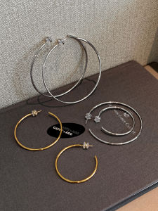 CAFFTI | Silver and Gold Plated Simple Big Hoop Earrings