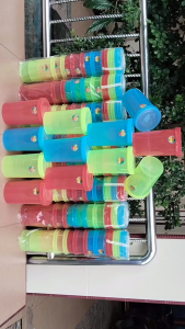 6 Pcs Toples Plastik Warna 1500 ml Tutup Putar