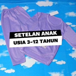 Qiala - LABUBU LOVE TUNIK ANAK PEREMPUAN 3-12 TAHUN SETELAN MUSLIM ANAK BAHAN KATUN BABY TERRY
