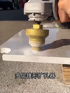 Diamond Step Drill Bits 20-35-50mm Chamfer Drill Bit M10/M14 Angle Grinder Expansion Hole Drill Bit for Metal Tile Wood Concrete Marble ceramic tile Engineered Stone Multi Hole Brazed Pagoda Drill Step Reamer hole opener