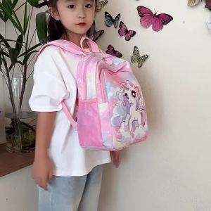 MUXIAOHUAN | Cute Cartoon Kindergarten School Bag for Middle and Senior Grades Unicorn