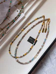 CAFFTI | Natural Pearl Multi-color Layered Aesthetic Necklace