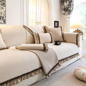 French Style Sofitel Princess Living Room Sofa Cushion Back Cover Shanil Sofa Cover Pad Anti Wrinkle Non Slip Home Textile