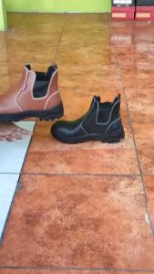 Sepatu Safety Kings Edmundo Tanpa Tali Kulit Import Murano Kitchen Murah Ujung Besi