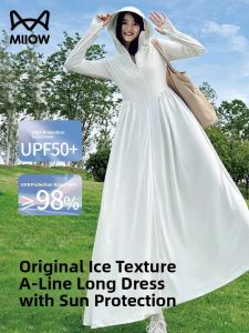 MiiOW | Áo chống nắng Ice Silk dài mùa hè cho nữ váy chống nắng nhẹ thoáng khí chống tia UV toàn thân đi biển du lịch ngoài trời