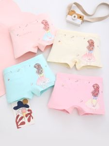 Young Adult Underwear Four-Corner High School Student Pure Cotton Junior High School Childrens Princess Plus Size Sweet Girl Boyshorts Antibacterial