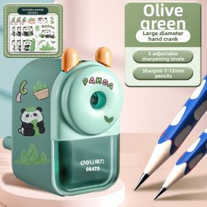 deli | Portable Durable Multifunction Children Hand-crank Pencil Sharpener
