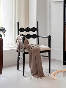 Retro Style Dining Chair Solid Wood Bench Back Home Use 2024 New Model Chair Middle Ancient Dinner Table Chair Tea Chair