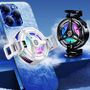 Magnetic Phone Cooler Smartphone Cooling Fan Air Cooler for Gaming Mobile Phone Heat Sink Radiator (Free Clip)