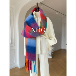 คนส่วนน้อย ~ สินค้ายอดนิยมสีสวย jue ~ ผ้าคลุมไหล่ใหญ่ลายตารางกำมะหยี่ผ้าพันคอหญิงฤดูใบไม้ร่วงและฤดูหนาว