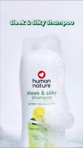 Human Nature Sleek & Silky Shampoo | Hyaluronic Acid Moisture & Jojoba Oil Shine