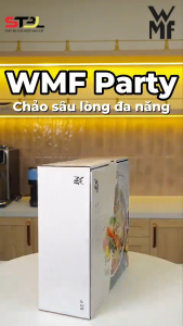 Chảo sâu lòng WMF Wok Party 28cm chính hãng inox 18/10 có nắp kính dùng bếp từ xào nấu đa năng SNT Kitchen 90083