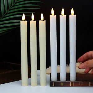 Vimite 28cm 10PCS Candle Flameless LED Light Remote Control Flashing Multi-mode Outdoor Waterproof Smart Timing Electric Candle Atmosphere Birthday Party Wedding Courtyard Bedroom Iiving Room Halloween Christmas Decoration Light