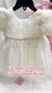 Body Váy Đầy Tháng Bé Gái Thiết Kế Cao Cấp Váy Công Chúa Cho Bé Gái Sơ Sinh Đầm Đầy Tháng Váy Sơ Sinh