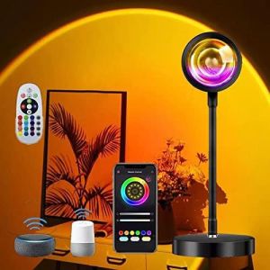 PUGTOP Tuya Smart Sunset Lamp Sunset Projector Night Lights Smart Life APP Remote Led Lights Room Decoration Photography Birthday Gifts