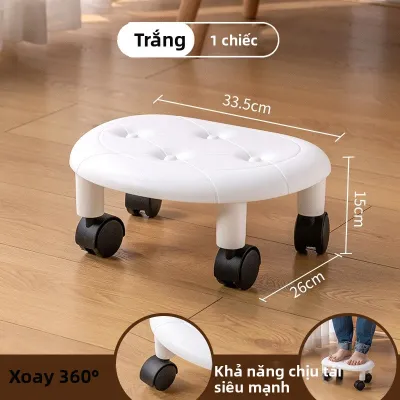 Ghế Đẩu Đa Năng Có Bánh Xe Dùng Trong Gia Đình Có Ròng Rọc Ghế Đẩu Tròn Thấp Đa Chức Năng Cho Trẻ Em Khung Kim Loại Có Bánh Xe