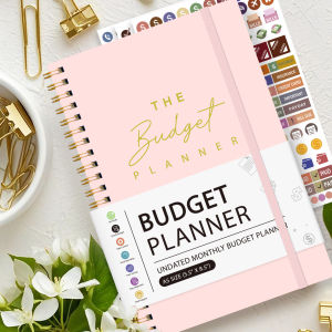 A5 Budget Planner Book with 3 Sheets Stickers Undated Monthly Finance Organizer Budget Journal for Money Management Cash Flow