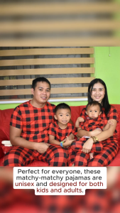 CHECKERED PLAIDS PRINT DESIGN FAMILY TERNO T-SHIRT AND PAJAMA FOR KIDS AND ADULT