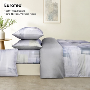 Eurotex 100% TENCEL™ Lyocell Fibers 1200 Thread Count Fitted Bedsheet Set / Bedset Mod Living Mist