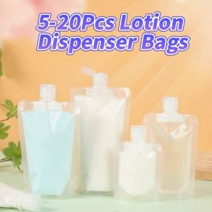 5-20pcs Portable Dispenser Bag Liquid Lotion Travel Packaging Reusable Leak-proof Shampoo Cosmetic Cleanse Cream Container