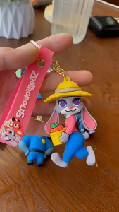 【READY STOCK🛒】Zootopia Cartoon Keychain | Cute Character Keyring | PVC Figure Bag Charm | Nick Judy