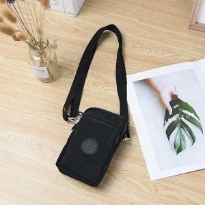 Tas HP Kecil Selempang Pouch Kanvas Wanita Dompet Receh Koin Anti Air Murah / Tas Slempang Cewek