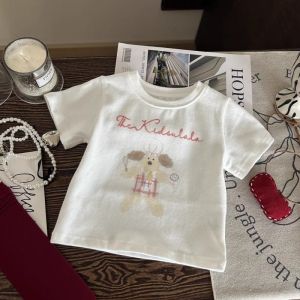 Cute Cartoon Print Short Sleeve T-Shirt Girls