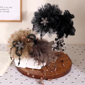 Large Plush Feather Hair Claw Womens New 2024 Fashion Sensation Hair Accessories Shark Clamp Headwear Korean Style Hairpin