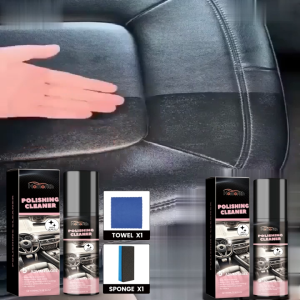 EELHOE Car Interior Polish Kit 1set Dashboard Leather Trim Cleaning Polish Wax With Towel Sponge for Car SUV Home Use